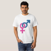 Männlich gekoppelte Symbole T-Shirt (Vorne ganz)