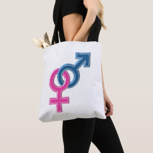 Männlich gekoppelte Symbole Tasche