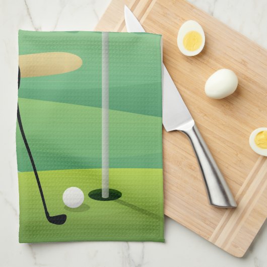 Männlich Golfer Design Golf Handtuch (Viertel Falte)
