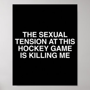 Männlich ist die Spannung bei diesem Hockeyspiel l Poster
