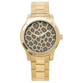 Männlich, Leopardenfell, Wilder Raubtier Armbanduhr