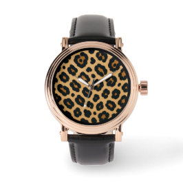 Männlich, Leopardenfell, Wilder Raubtier Armbanduhr