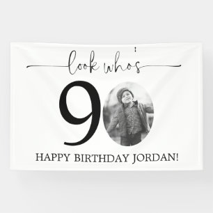 Männlich Schau mal wer 90 ist Foto 80. Geburtstag Banner