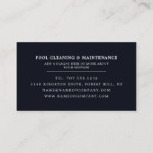 Männlich schwimmen, Schwimmbad sauberer Visitenkarte (Rückseite)