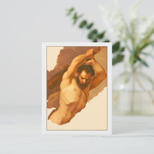 Männliche Abbildung Studie von Giuseppe Bezzuoli Postkarte (Stehend Vorderseite)