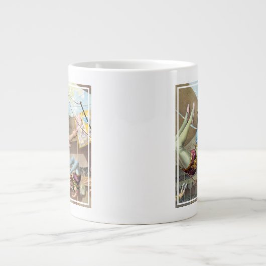 Männliche Akrobaten, Darstellend an einem Zirkus Jumbo-Tasse (Vorderseite)