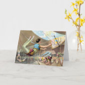 Männliche Akrobaten, Darstellend an einem Zirkus Karte (Gelbe Blume)