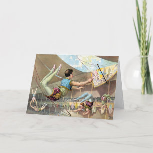 Männliche Akrobaten, Darstellend an einem Zirkus Karte