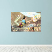 Männliche Akrobaten, Darstellend an einem Zirkus Leinwanddruck (Insitu (Holzboden))