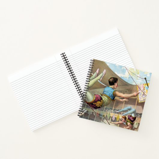 Männliche Akrobaten, Darstellend an einem Zirkus Notizblock (Innenseite)