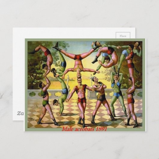 Männliche Akrobaten Postkarte (Vorne/Hinten)