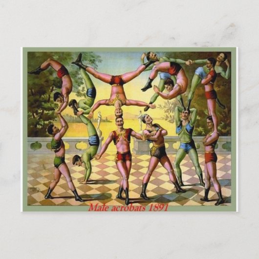 Männliche Akrobaten Postkarte (Vorderseite)