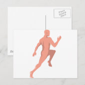Männliche Anatomie hinter der Rückseite Postkarte (Vorne/Hinten)