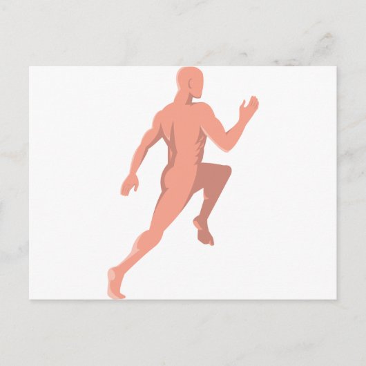 Männliche Anatomie hinter der Rückseite Postkarte (Vorderseite)