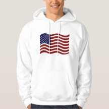Männliche Basic Hoodie - Amerikanische Flagge