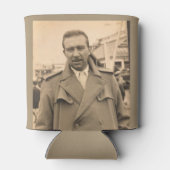 Männliche Birthday Elegante Monogram Foto Dosenkühler (Rückseite)