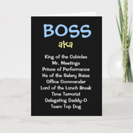 Männliche Boss Weihnachten Funny Cruel Joke Card