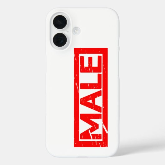 Männliche Briefmarke Case-Mate iPhone Hülle (Rückseite)