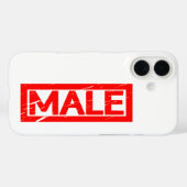 Männliche Briefmarke Case-Mate iPhone Hülle (Rückseite (Horizontal))