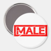 Männliche Briefmarke Magnet (Vorderseite/Rückseite)