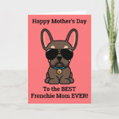 Männliche Brown Tan French Bulldog Mother's Day Ca Karte (Vorderseite)