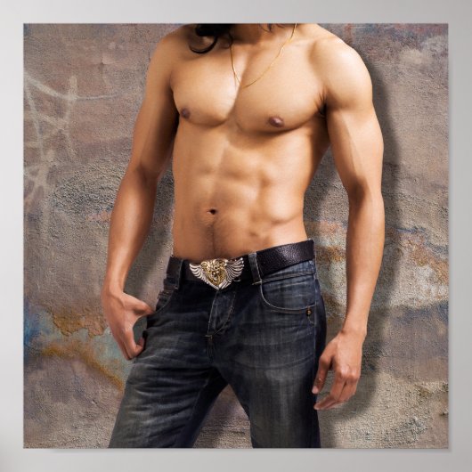 Männliche Brustaufnahme Poster (Vorne)
