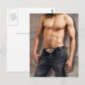 Männliche Brustaufnahme Postkarte (Vorne/Hinten)