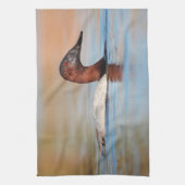 Männliche Canvasback-Ente Geschirrtuch (Vertikal)