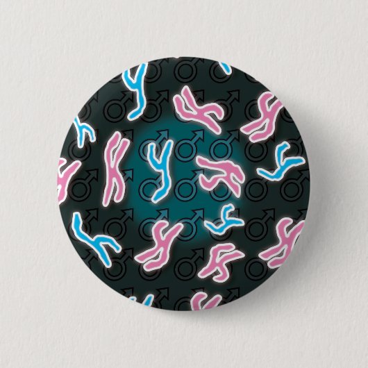 Männliche Chromosomen Science Button (Vorderseite)
