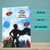 Männliche Cosplayer Sentimental Birthday Karte