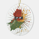 Männliche DJ-Illustration Keramik Ornament (Links)