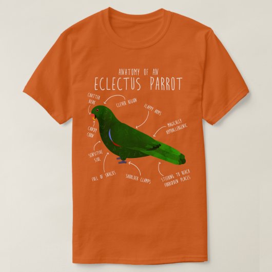 Männliche Eclectus-Anatomie T-Shirt (Design vorne)