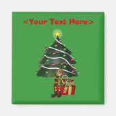 Männliche Elf Weihnachtsbaum Funny Holiday Magnet (Vorne)