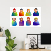 Männliche Emoticons Poster (Heimbüro)