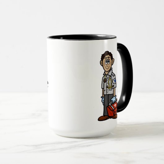 Männliche EMS-Tasse Name Olive Skinned oder Tanned Tasse (VorderseiteRechts)