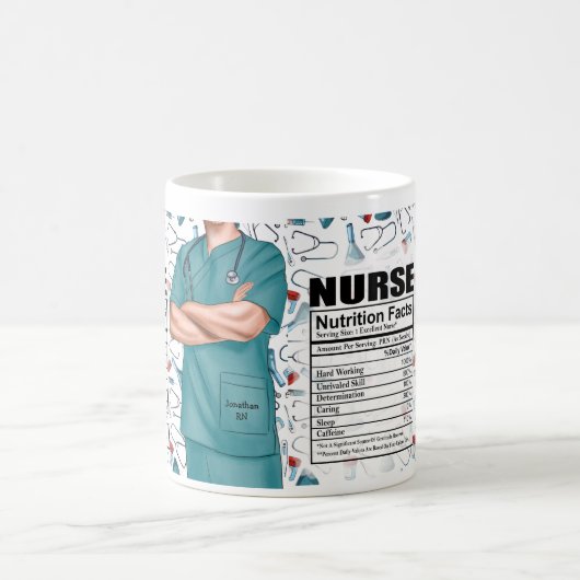 Männliche Ernährung Personalisierte Kaffee Tasse (Mittel)