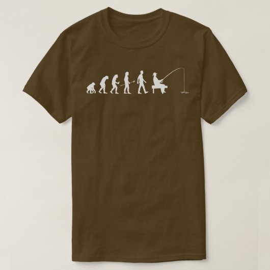 Männliche Evolution Fischer Tag 1 T-Shirt (Design vorne)