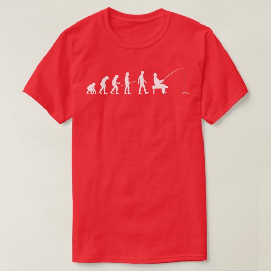 Männliche Evolution Fischer Tag der Väter T-Shirt (Design vorne)