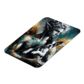 Männliche Faibe mit Boston Terrier Puppy Magnet (Linke Seite)