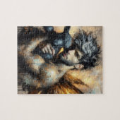 Männliche Faibe mit schwarzem Lamm Puzzle (Horizontal)