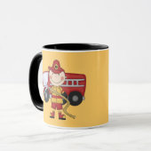 Männliche Feuerwehrmann-T - Shirts und Geschenke Tasse (Vorderseite Links)