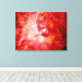 männliche Fortpflanzungssperme, die das Ei betrete Leinwanddruck (Insitu (Holzboden))