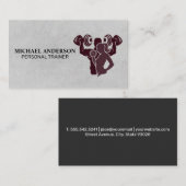 Männliche Frauen heben Gewichte | Fitness Visitenkarte (Vorne/Hinten)