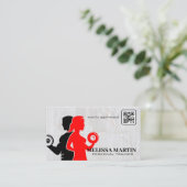 Männliche Frauen heben Gewichte | QR Code Business Visitenkarte (Stehend Vorderseite)