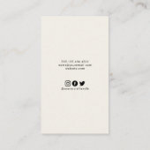 Männliche Friseurhaare mit Schere, dünn Logo Visitenkarte (Rückseite)