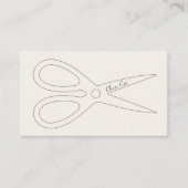 Männliche Friseurhaare mit Schere, dünn Logo Visitenkarte (Vorderseite)