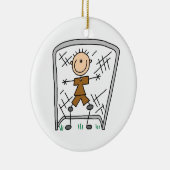 Männliche Fußball-Ziel-Wächter-T - Shirts und Keramikornament (Rechts)