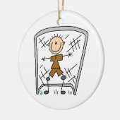 Männliche Fußball-Ziel-Wächter-T - Shirts und Keramikornament (Links)