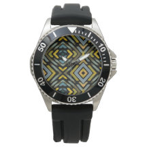 Männliche Geometrische Blau Gold Schwarz