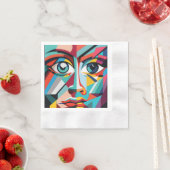 Männliche Gesichter Serviette (Beispiel)